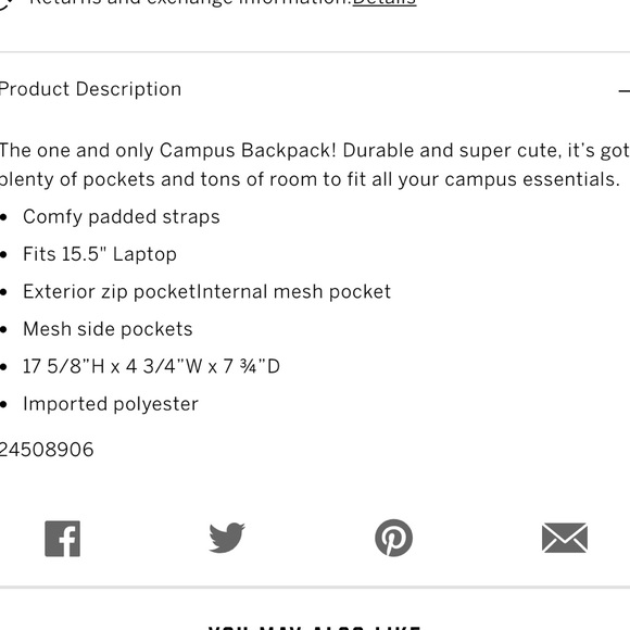 BNIP PINK Victoria’s Secret campus backpack main image 7